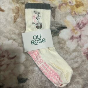 OLIROSE Pilates & Martinis Crew Socks 🎀🍸